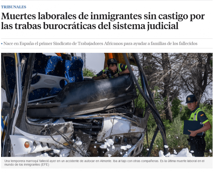 muertes laborales inmigrantes