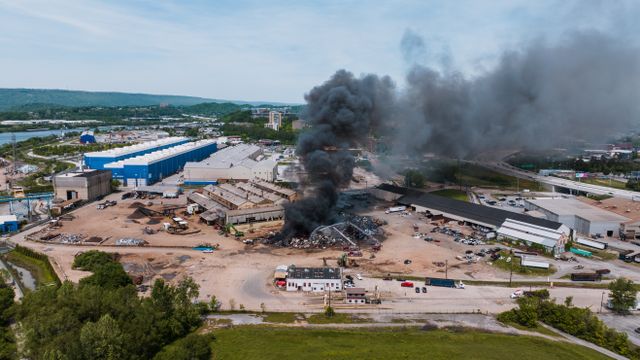 incendio en una nave industrial